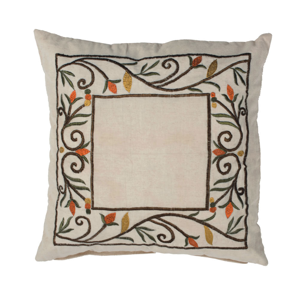 Vickerman 18 x 18 Harvest Border Pillow  QTX17711