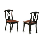 East West Furniture QUKE5-BCH-LC 5 Piece Dinette Set for 4 Includes a Rectangle Dining Room Table with Butterfly Leaf and 4 Faux Leather Kitchen Dining Chairs, 40x78 Inch, Black & Cherry