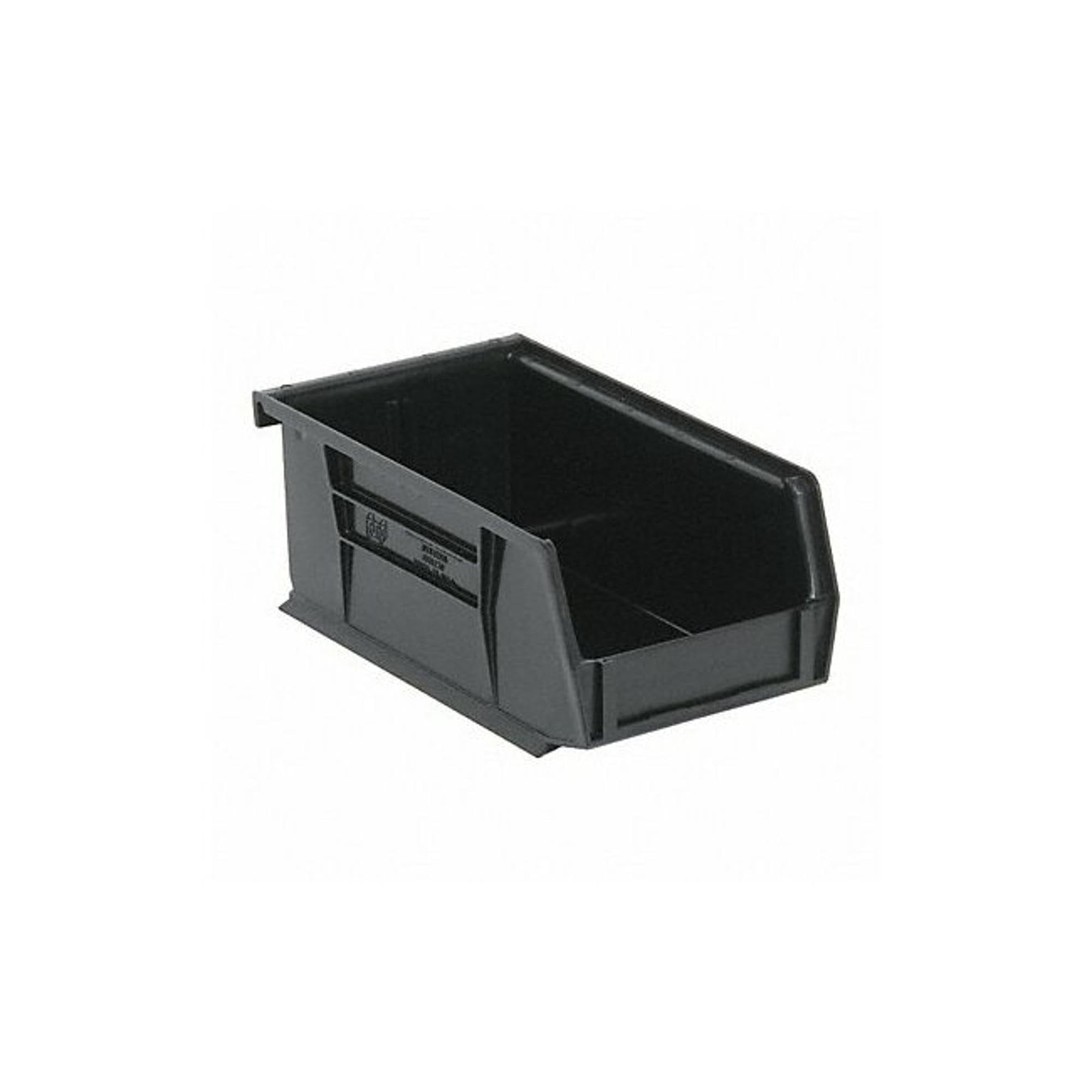 Bin, stacking or hanging, 4-1/8W x 7-3/8D x 3H, front/back/side grips, anti-slide lock, (1) divider slot, rear hanger, molded-in