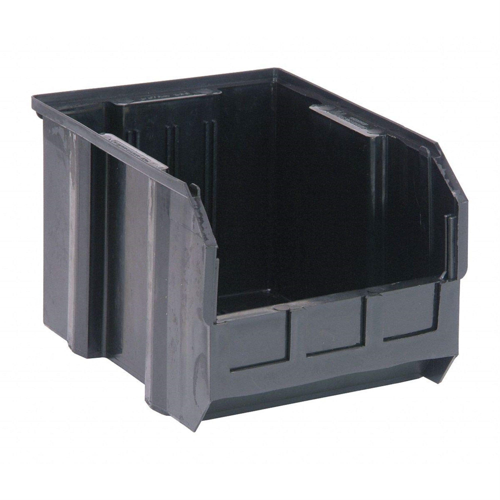 Bin, stacking or hanging, 8-1/4W x 10-3/4D x 7H, front/back/side grips, anti-slide lock, (1) divider slot, rear hanger, molded-i