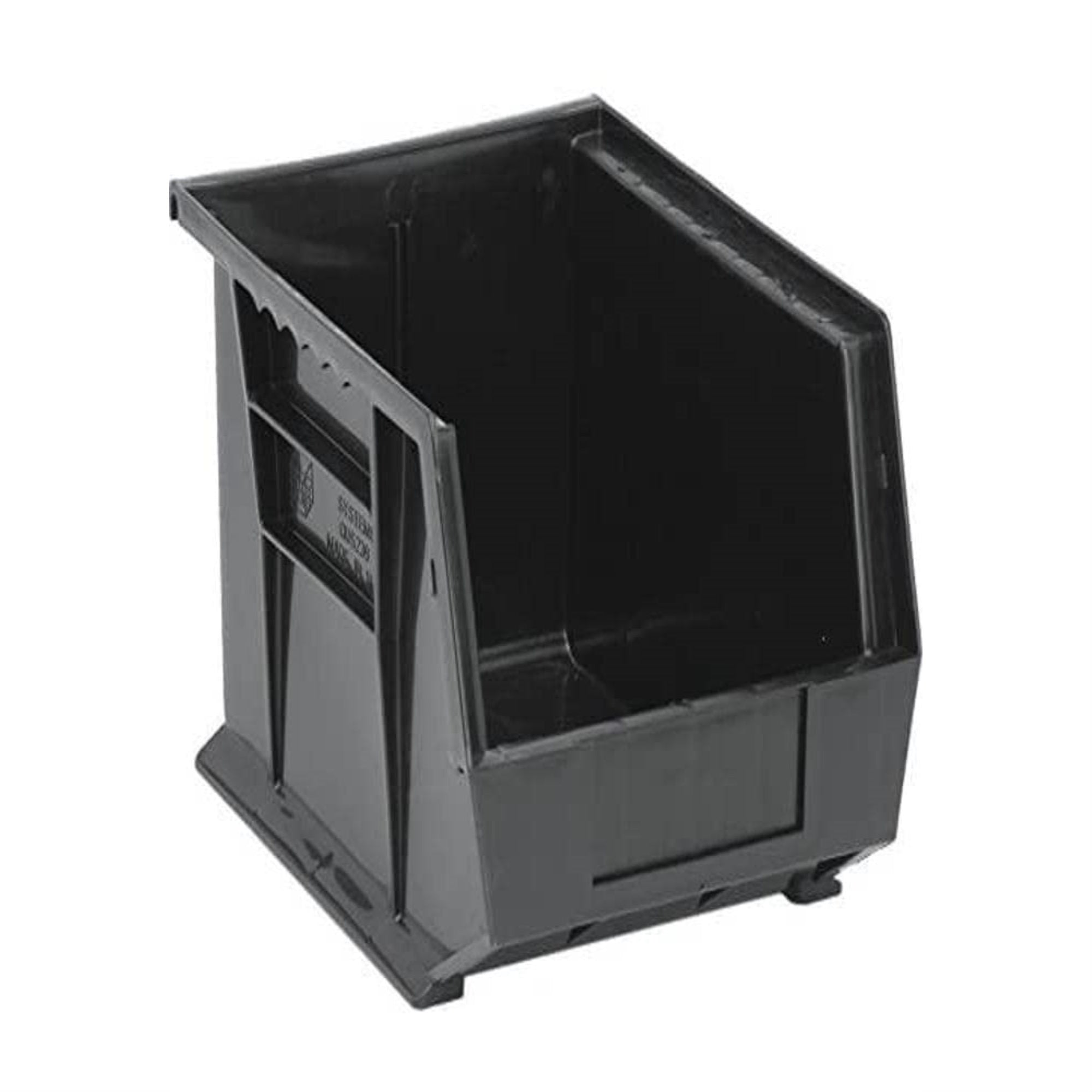 Bin, stacking or hanging, conductive, 8-1/4W x 10-3/4D x 7H, front/back/side grips, anti-slide lock, (1) divider slot, rear hang