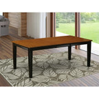 East West Furniture QUT-BLK-T Quincy Dining Room Table - a Rectangle kitchen Table Top with Butterfly Leaf, 40x78 Inch, Black & Cherry