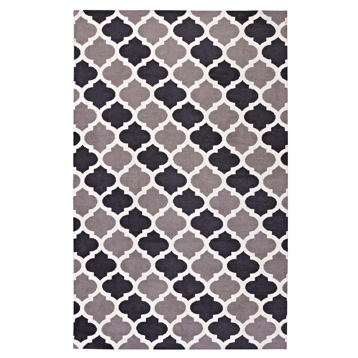 Lida Moroccan Trellis 8X10 Area Rug  Charcoal And Black