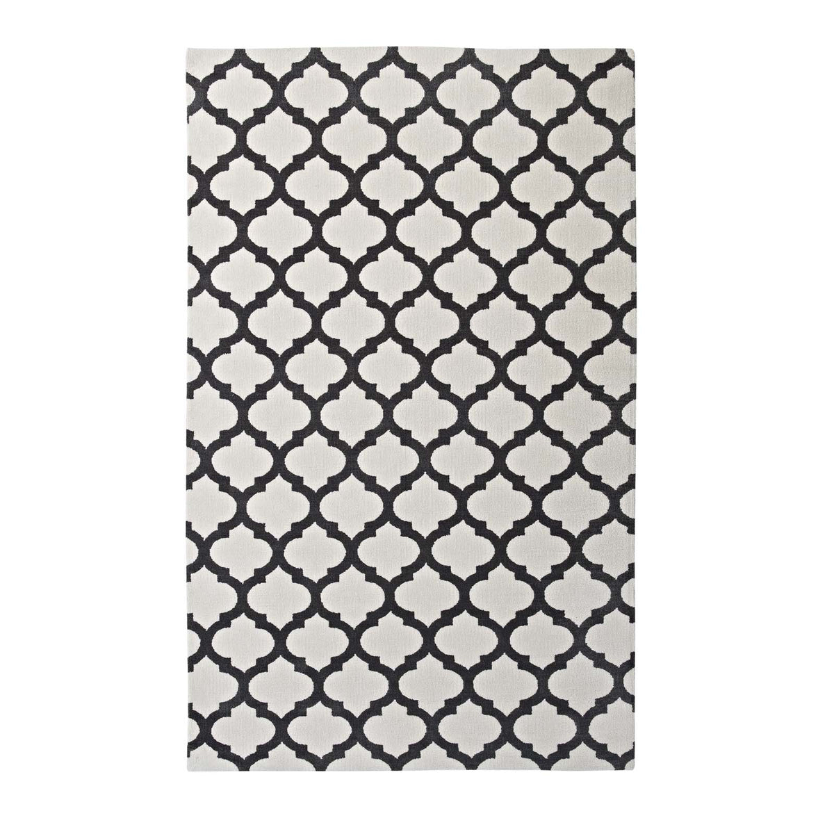 Lida Moroccan Trellis 8X10 Area Rug  Ivory And Charcoal