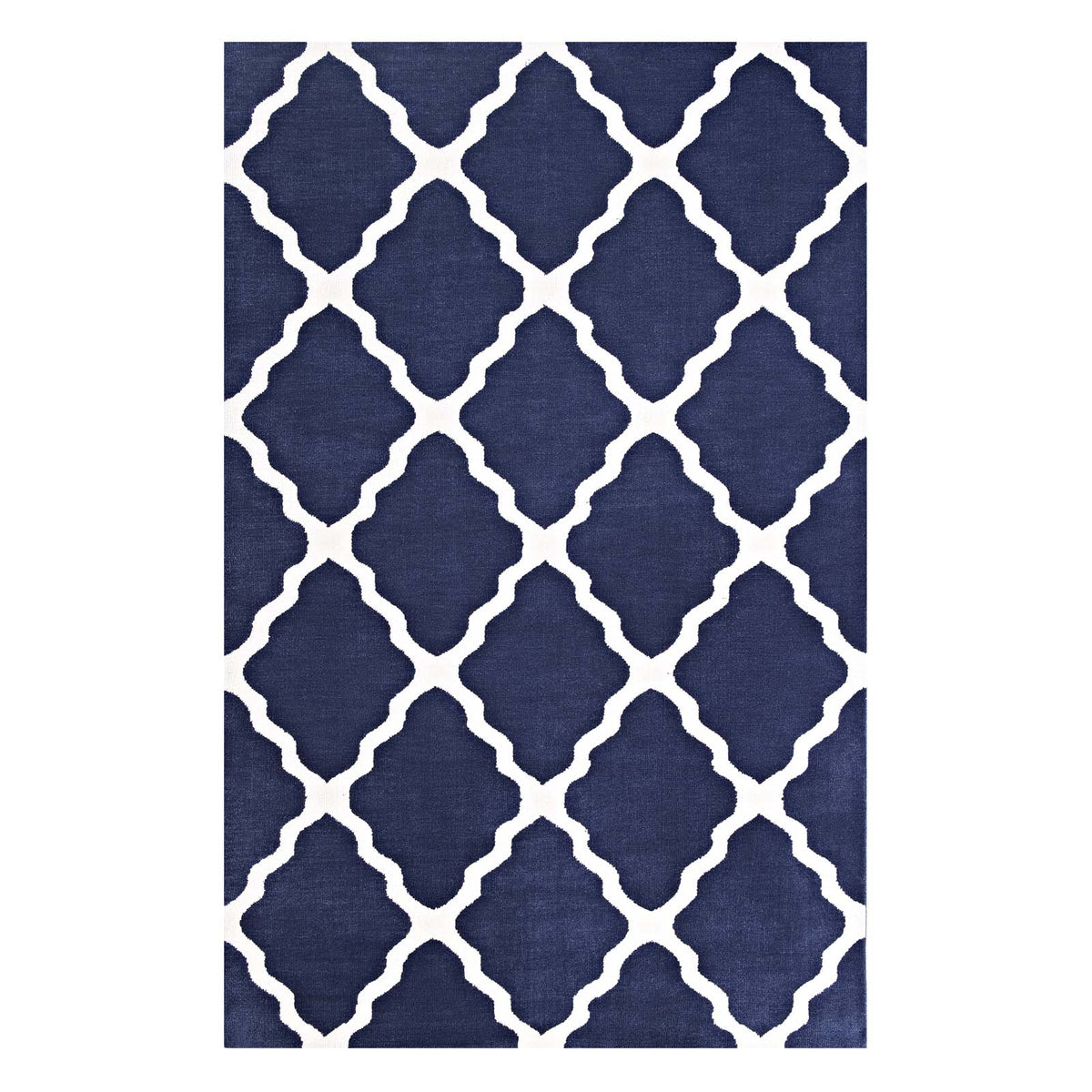 Marja Moroccan Trellis 8X10 Area Rug  Navy And Ivory
