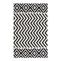 Ailani Geometric Chevron And Diamond Area Rug  Modern Design, Soft Polyester Microfiber, Jute Fabric Bottom  Stainresistant,