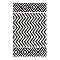 Ailani Geometric Chevron / Diamond 8X10 Area Rug  Black And White