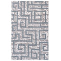 Nahia Geometric Maze Area Rug  Modern Design, Soft Polyester Microfiber, Durable Jute Bottom  Stainresistant, Nonshedding
