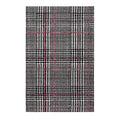 Kaja Abstract Plaid 5X8 Area Rug  Ivory, Black And Red