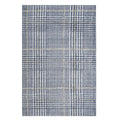 Kaja Crisscross Modern Abstract Area Rug  Soft Polyester Microfiber, Nonshedding, Stainresistant  5X8 Ivory, Cadet Blue, Ci