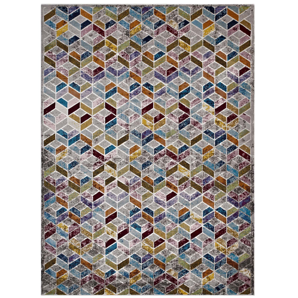 Laleh Geometric Mosaic 4X6 Area Rug  Multicolored