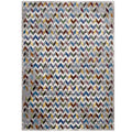 Stylish Gemma Chevron Mosaic Area Rug  Vibrant Modern Design  Durable Polypropylene  Rubber Bottom  Colorful Geometric Patte