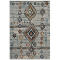 Jenica Distressed Moroccan Tribal Abstract Diamond Area Rug  Durable, Stain Resistant, 5X8 Size, Silver Blue/Beige/Brown