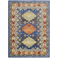 Atzi Distressed Southwestern Diamond Floral Area Rug  Vibrant Design, Stain Resistant, Low Pile, 8X10 Size, Easy To Clean, Suit