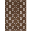 Beltara Chain Link Transitional Trellis 8X10 Area Rug  Dark Tan And Beige