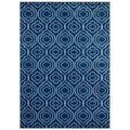 Frame Transitional Moroccan Trellis 5X8 Area Rug  Moroccan Blue And Light Blue