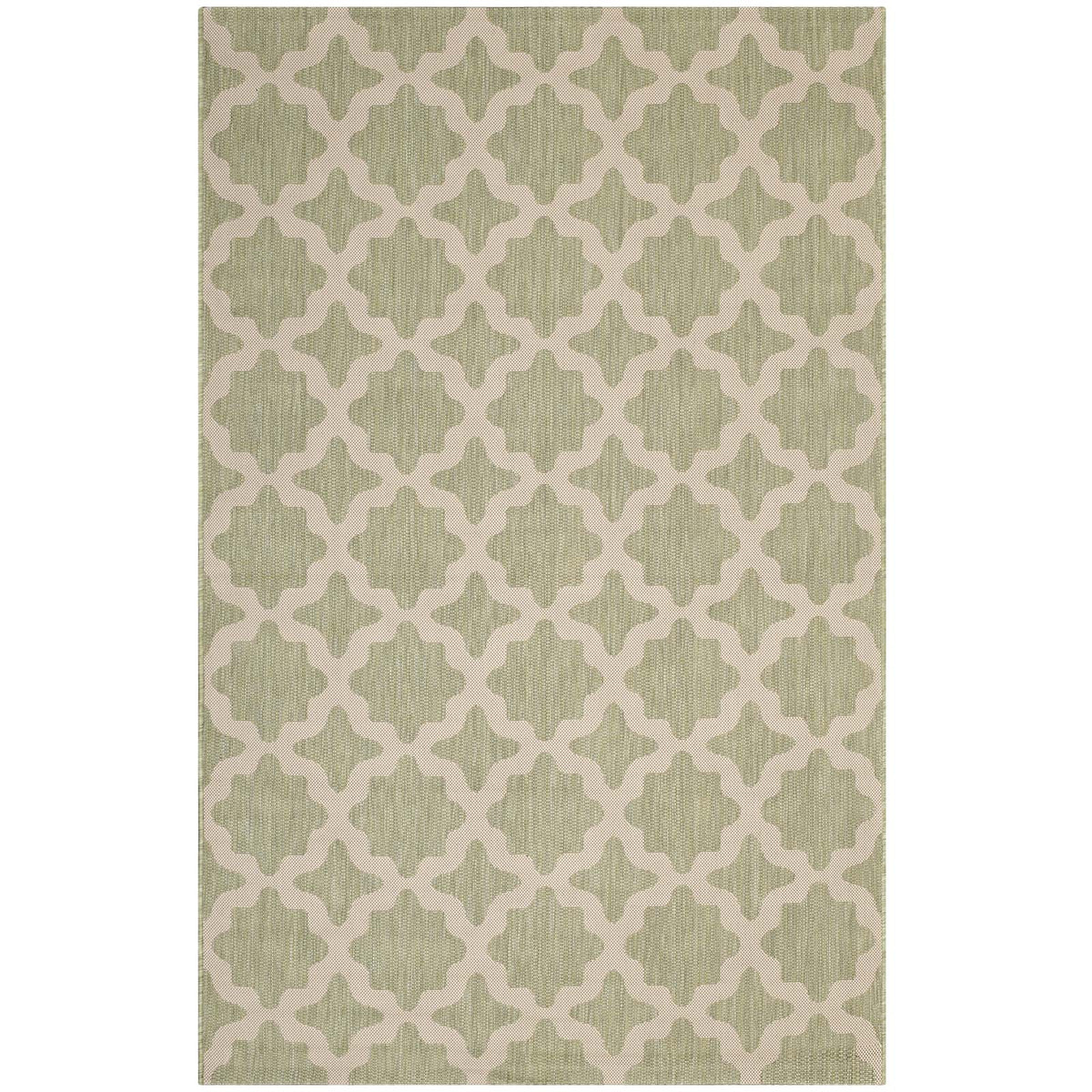 Cerelia Moroccan Trellis 5X8 Indoor And Outdoor Area Rug  Beige And Light Green