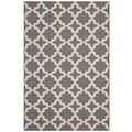 Cerelia Moroccan Trellis 8X10 Indoor And Outdoor Area Rug  Gray And Beige