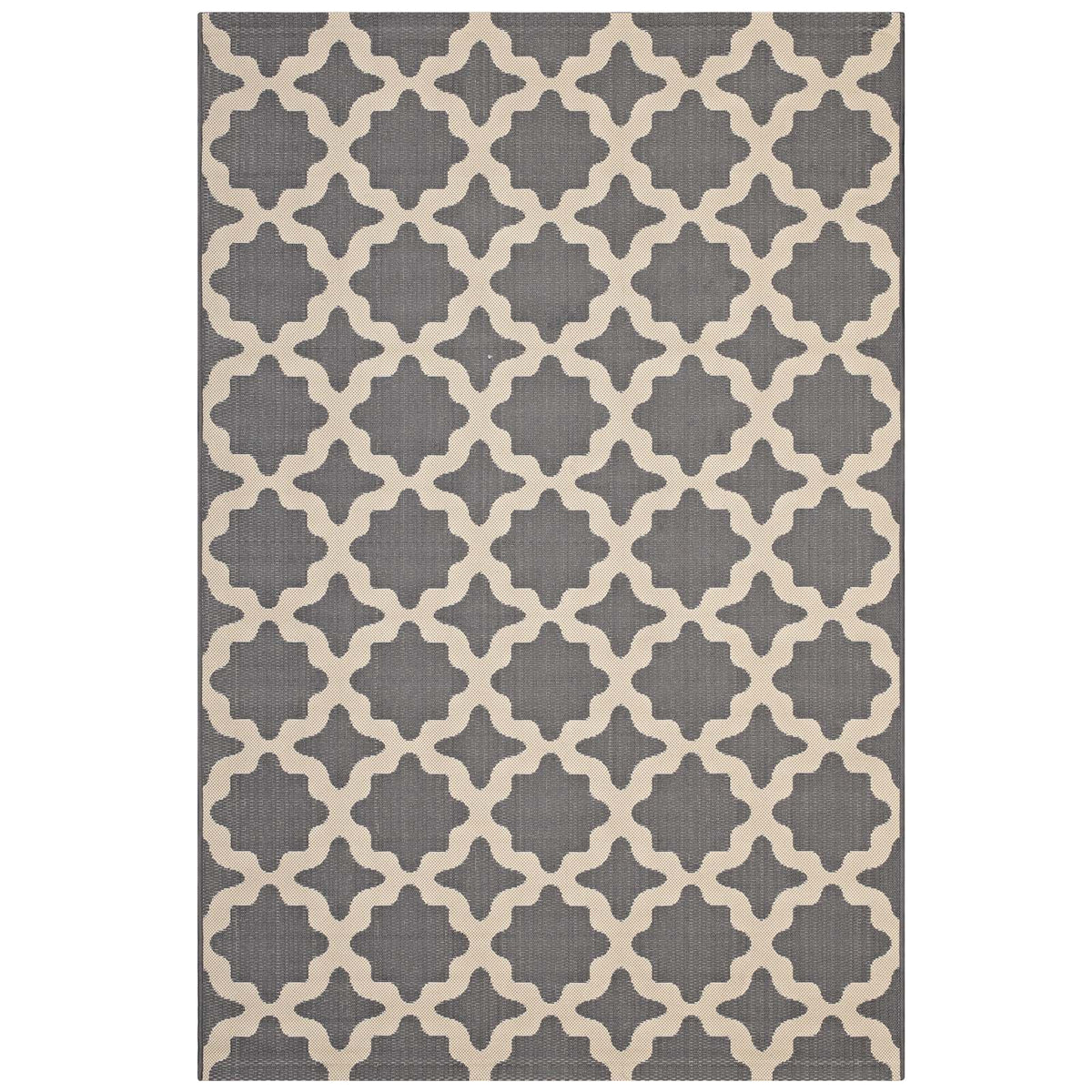 Cerelia Moroccan Trellis 8X10 Indoor And Outdoor Area Rug  Gray And Beige