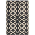 Cerelia Moroccan Trellis 8X10 Indoor And Outdoor Area Rug  Black And Beige