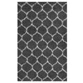 Solvea Moroccan Trellis 5X8 Shag Area Rug  Dark Gray And Ivory