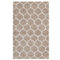 Solvea Moroccan Trellis 5X8 Shag Area Rug  Beige And Ivory