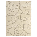 Burgeon Scrolling Vine 5X8 Shag Area Rug  Modern Design, Durable Polypropylene, Jute Backing, Stainresistant, Easy To Clean, I