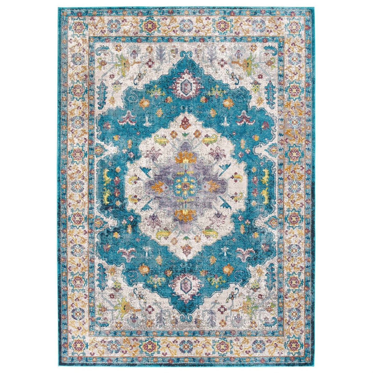 Anisah Distressed Vintage Persian Medallion Area Rug  Durable, Soft, Stainresistant  Perfect For Living Room, Bedroom, Entryw