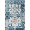 Reflect Nyssa Distressed Geometric Southwestern Aztec Indoor/Outdoor Area Rug  Durable, Stylish, Petfriendly  5X8 Ivory/Blue
