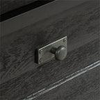 FarmHouse Black Oak Drawer and Garment Rod Wardrobe Armoire