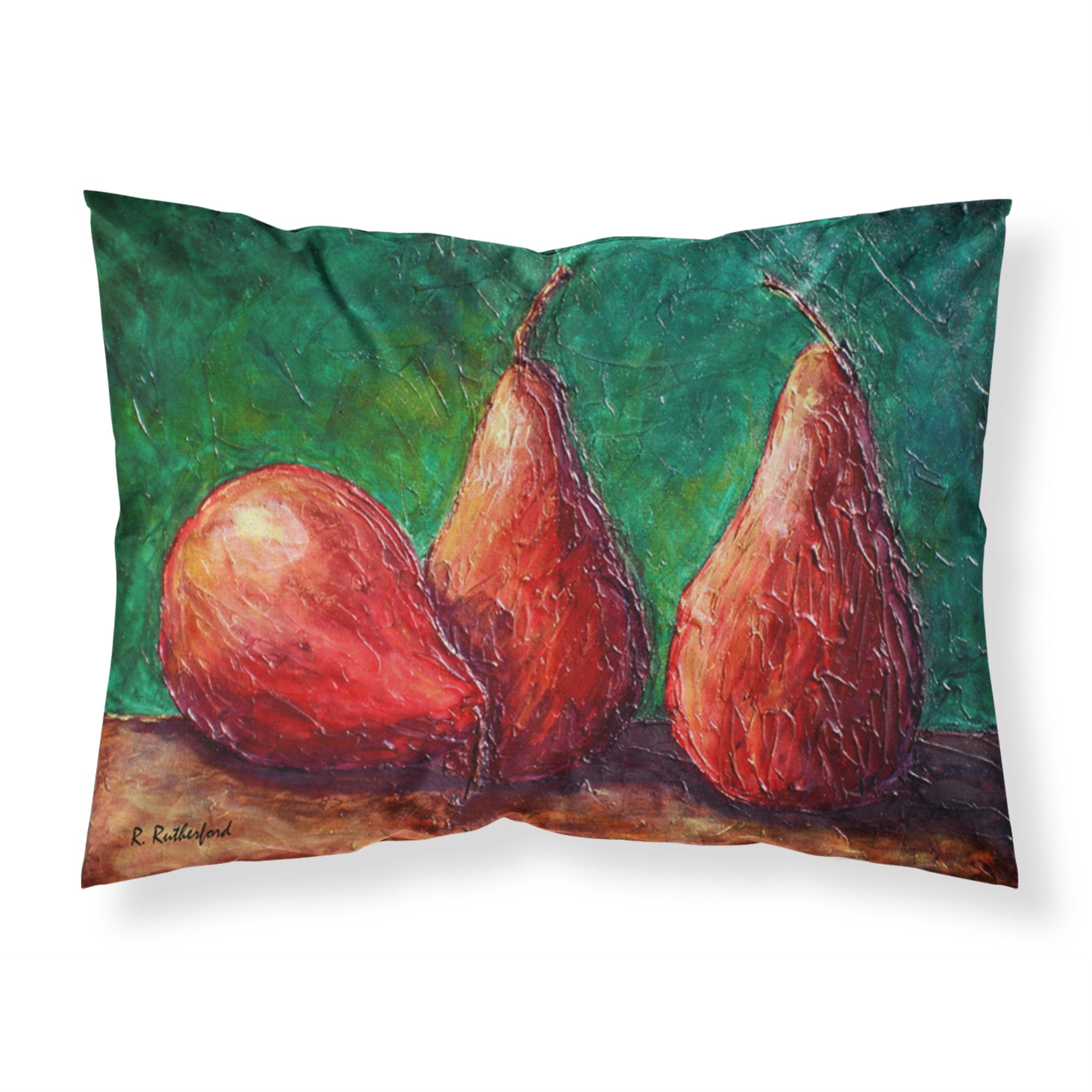 'Caroline'S Treasures Rdr2008Pillowcase Pears Moisture Wicking Fabric Standard Pillowcase, Large, Multicolor'
