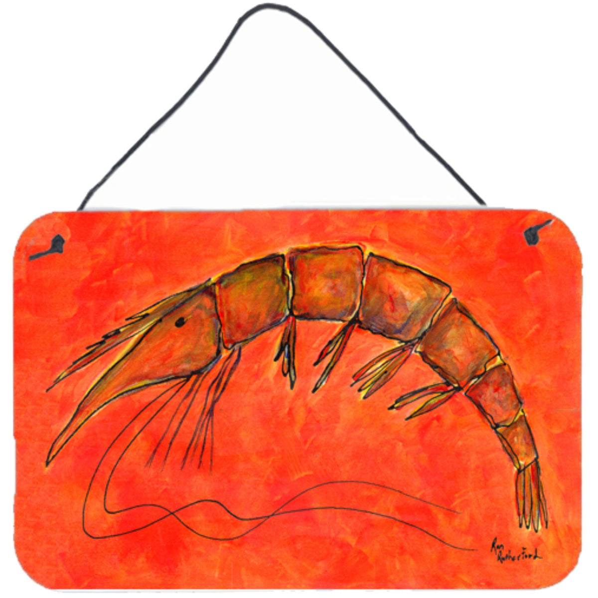 CarolineS Treasures Rdr2012Ds812 Shrimp Indoor Aluminum Metal Wall Or Door Hanging Prints, 8 X 12 Inch  Inch , Multicolor