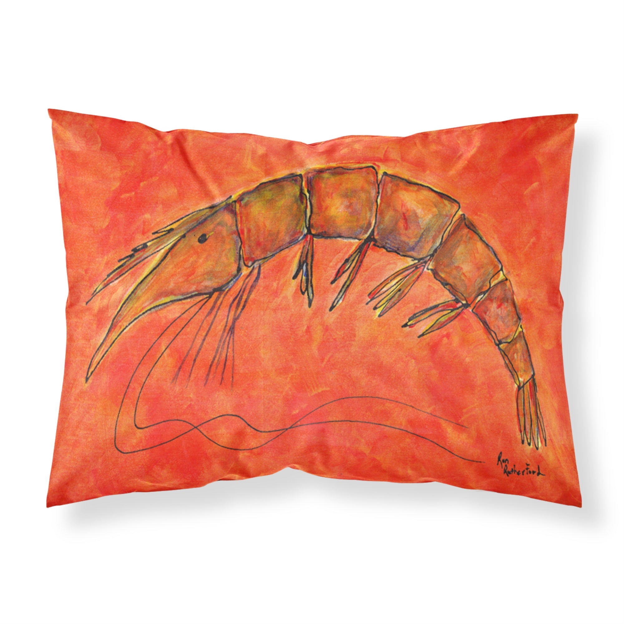 'Caroline'S Treasures Rdr2012Pillowcase Shrimp Moisture Wicking Fabric Standard Pillowcase, Large, Multicolor'