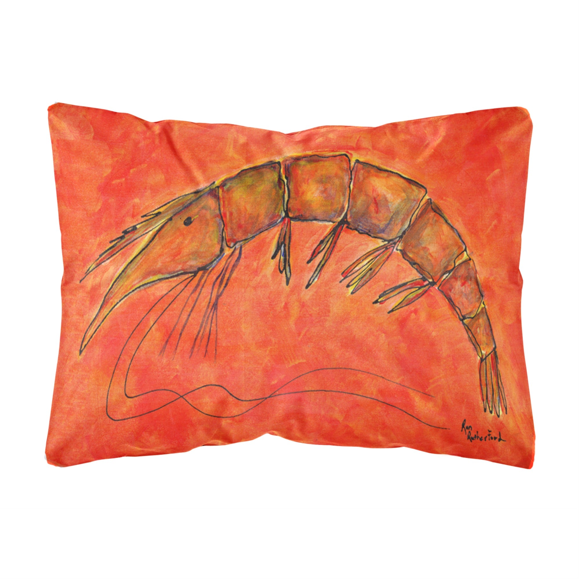 'Caroline'S Treasures Rdr2012Pw1216 Shrimp Decorative Canvas Fabric Pillow, Large, Multicolor'