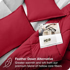 Full/Double Size All Season Super Soft Down Alternative Comforter Set Red