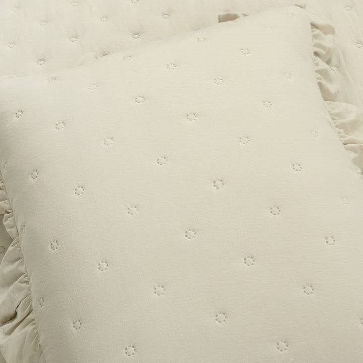 King Size Lightweight Yellow Ruffle Reversible Oversized 3 Piece Quilt Set