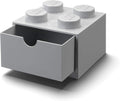 LEgO Desk Drawer 4 Knobs Stackable Storage Box  grey