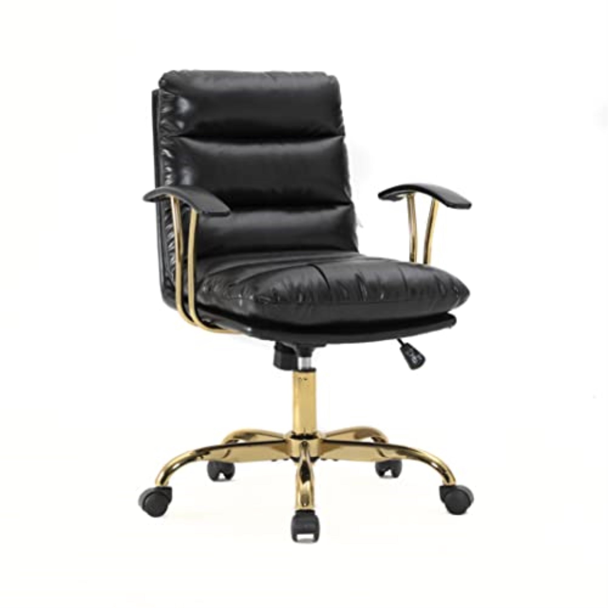 LeisureMod Regina Modern Padded Leather Adjustable Executive Office Chair with Tilt & 360 Degree Swivel
