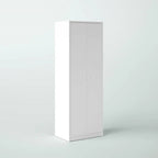 Modern White 2-Door Wardrobe Armoire Cabinet with Clothes Hanging Rod