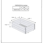 Set of 2 - Solid Wood Rolling Storage Drawers for Under Bed - Made in USA