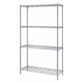 Convenient Shelving Unit Pack, 4-tier, 30W x 24D x 72H, 300 lb. load capacity per shelf, includes: (4) wire shelves, (4) posts, 