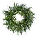 23 Inch  Green Woolsey Pine Wreath