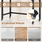 Rolling Computer Desk with Lockable Wheels 48" x 24"