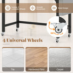 Rolling Computer Desk with Lockable Wheels 48" x 24"