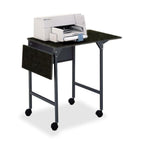 Safco Drop Leaves Machine Stand - 150 lb Load Capacity - 26.9'' Height x 36'' Width x 18'' Depth - Floor - Laminate - Steel - Bl