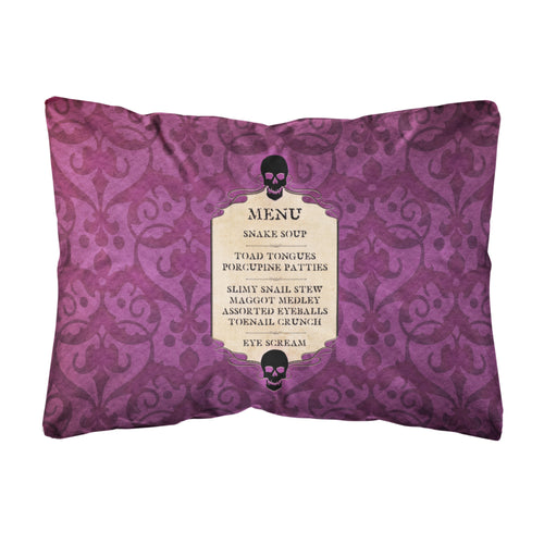 'Caroline'S Treasures Goulish Menu Including Eye Screen Snake Soup Fabric Decorative Pillow, Large, Multicolor'