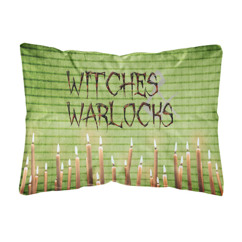 'Caroline'S Treasures Witches & Warlocks Halloween Canvas Fabric Decorative Pillow, Large, Multicolor'