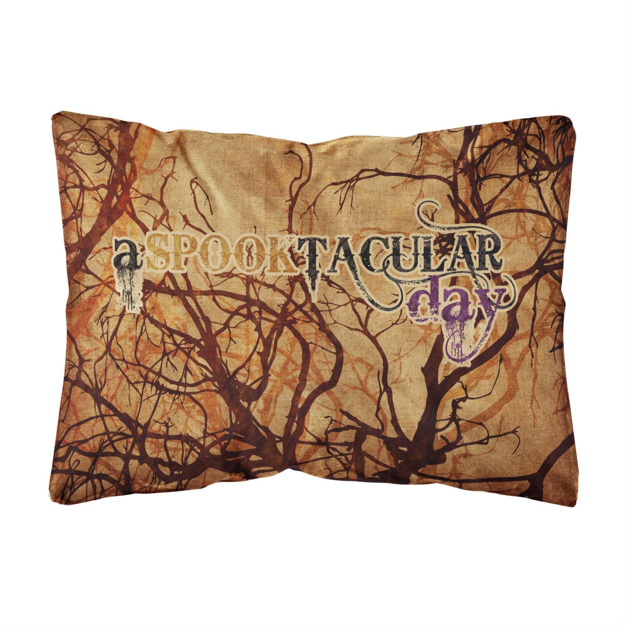 'Caroline'S Treasures A Spook Tacular Day Halloween Canvas Fabric Decorative Pillow, Large, Multicolor'