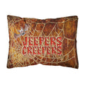 'Caroline'S Treasures Jeepers Creepers With Bat & Spider Web Fabric Decorative Pillow, Large, Multicolor'