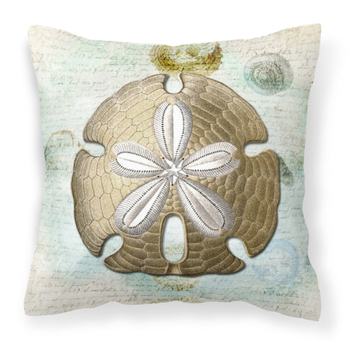 'Caroline'S Treasures Sb3025Pw1414 Sand Dollar Canvas Fabric Decorative Pillow, Large, Multicolor'
